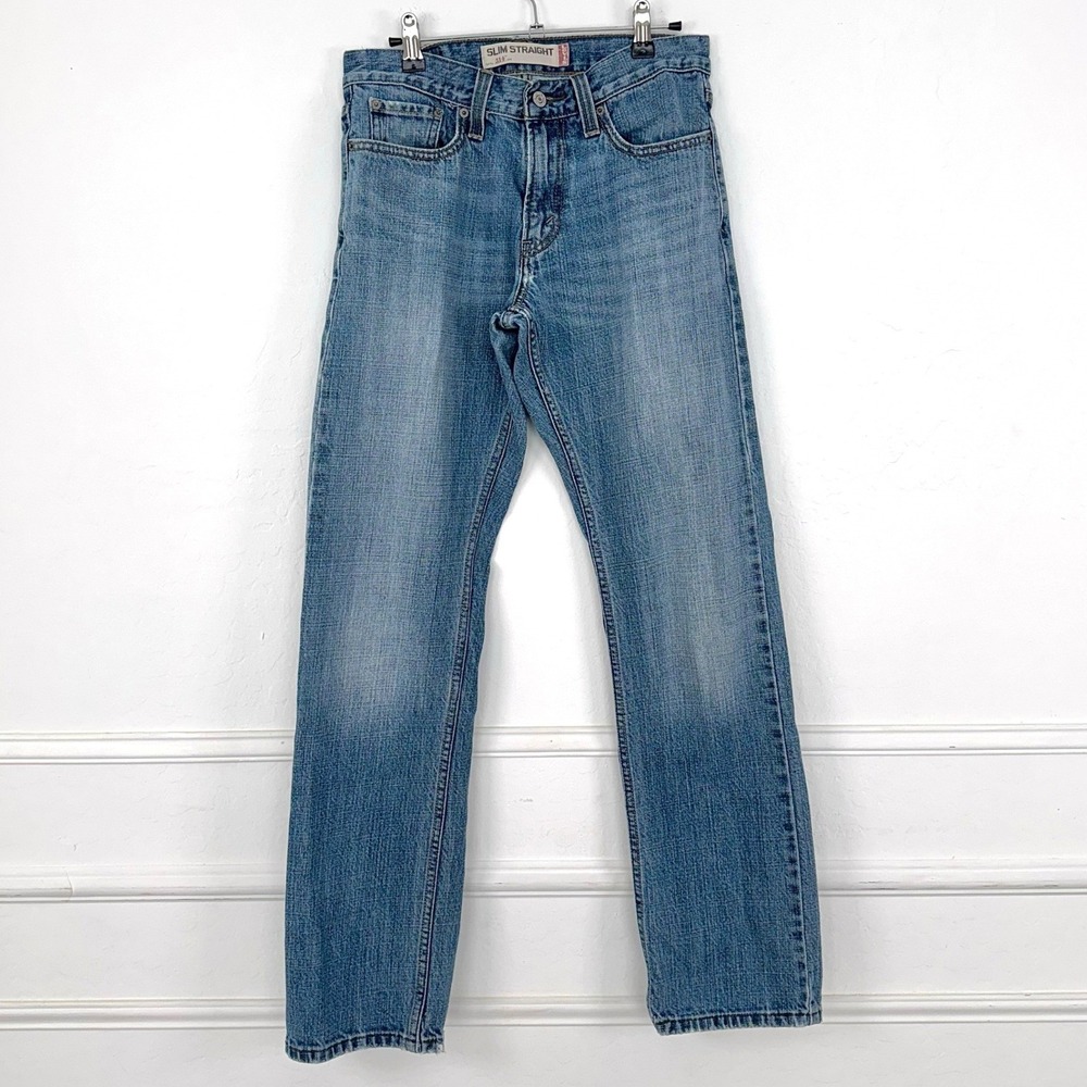 Levi Strauss‎ 514 Mens Jeans W29 L32 Slim Straight Blue Denim Pants